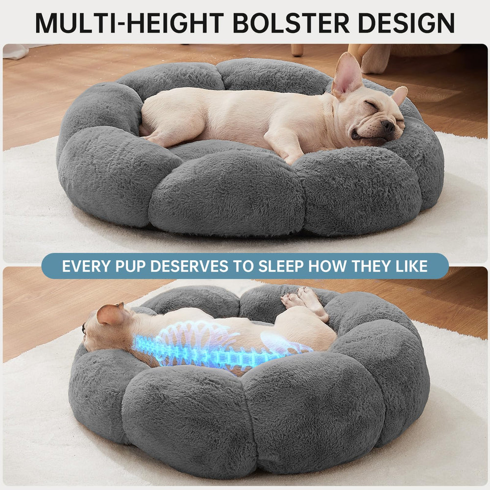 OhGeni cama-donut-bolster-ergonomico-frente-reducido, apoyo suave para cuello.