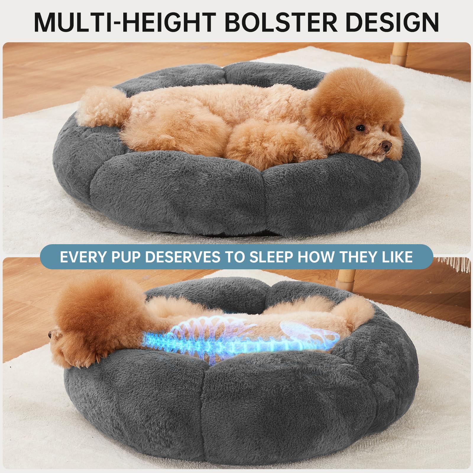 OhGeni cama completamente lavable a máquina, limpieza rápida y sin problemas.