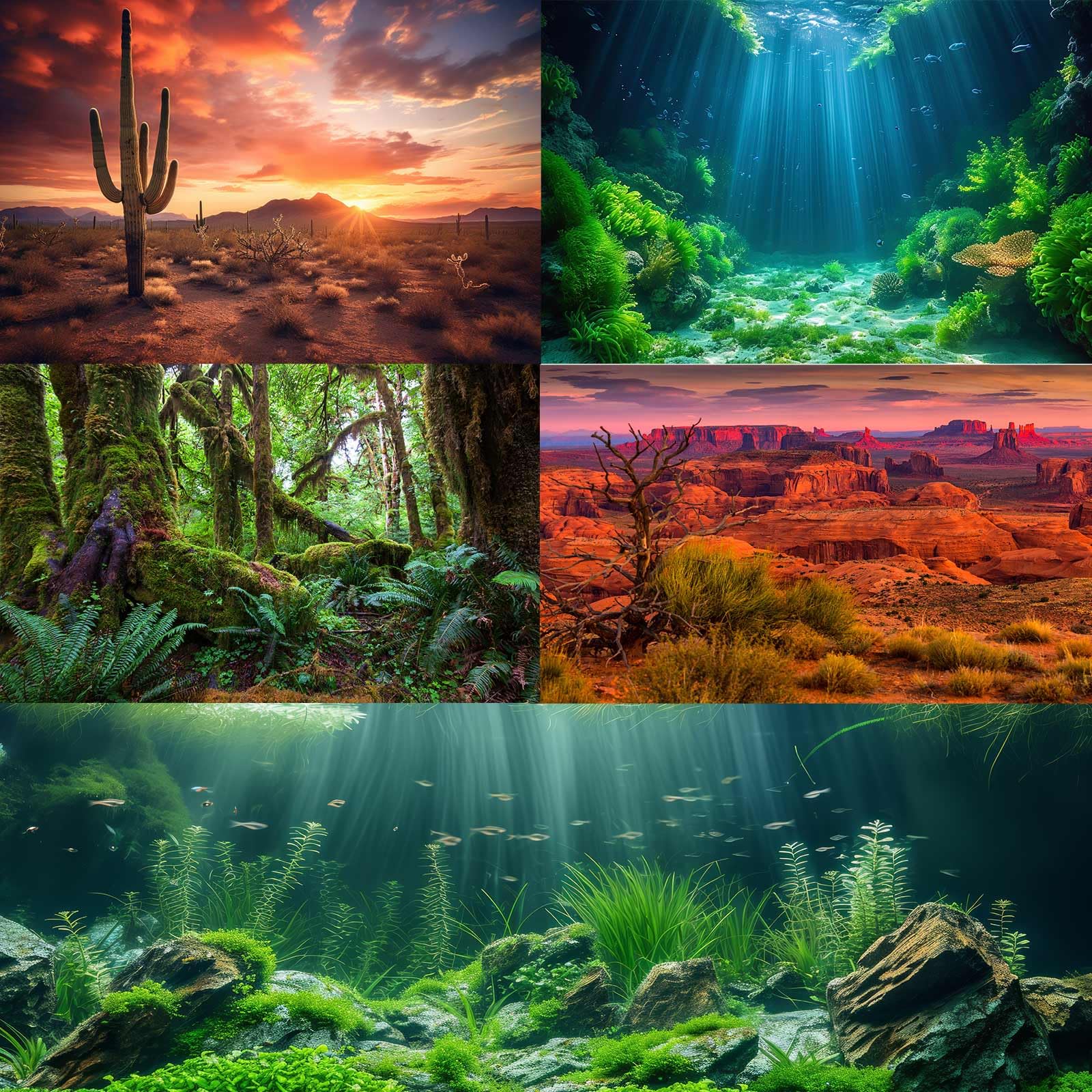 OHIOCATII fondo de acuario: escena marina con plantas para mayor interés visual