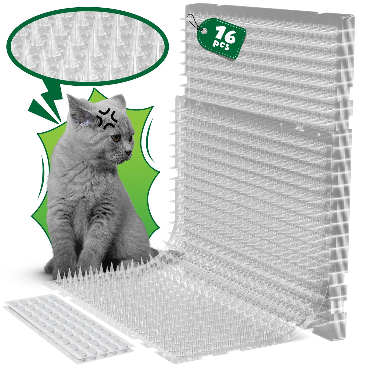 Ohlela alfombra deterente gatos 16x13 protege plantas y muebles.