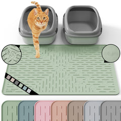 OHMO alfombrilla para arena de gato grande, diseño anti-proyección y captura de arena.