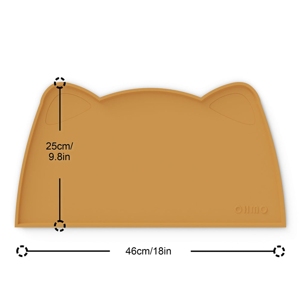 OHMO alfombrilla silicona con borde elevado mantiene estable la bandeja durante las comidas.