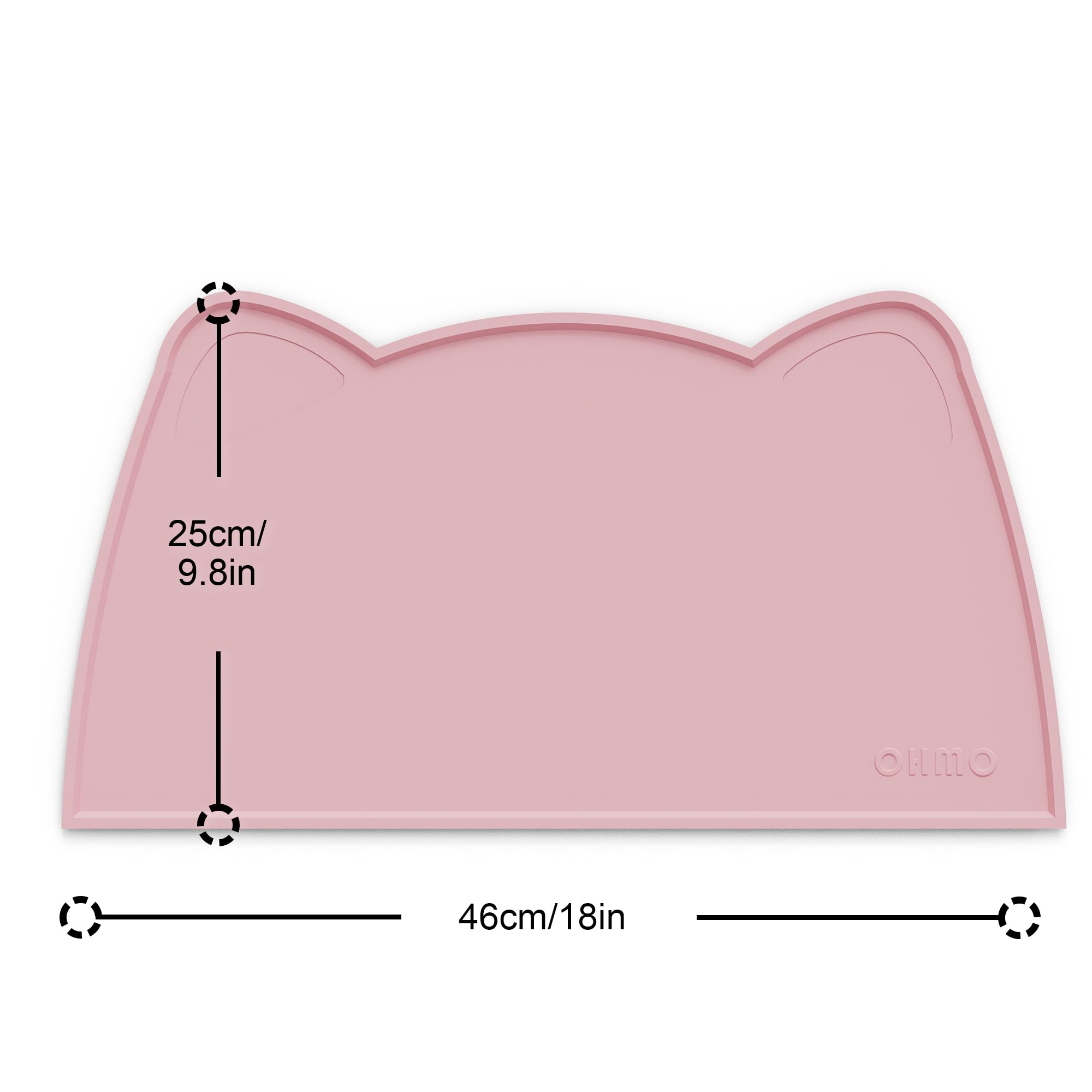 OHMO alfombrilla anti deslizante rosa, base estable para cuencos y derrames