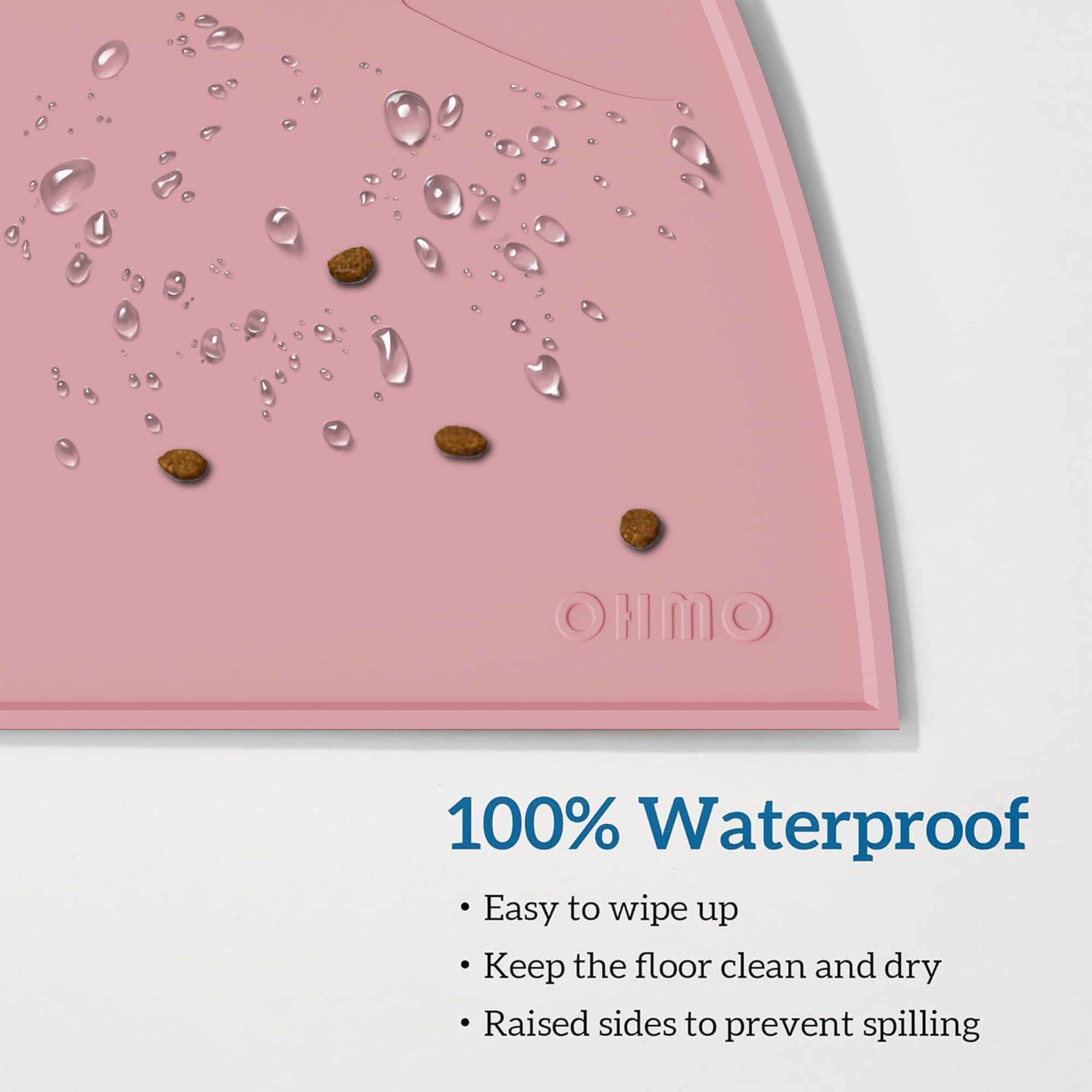 OHMO alfombrilla silicona flexible rosa, suave y adaptable para mascotas