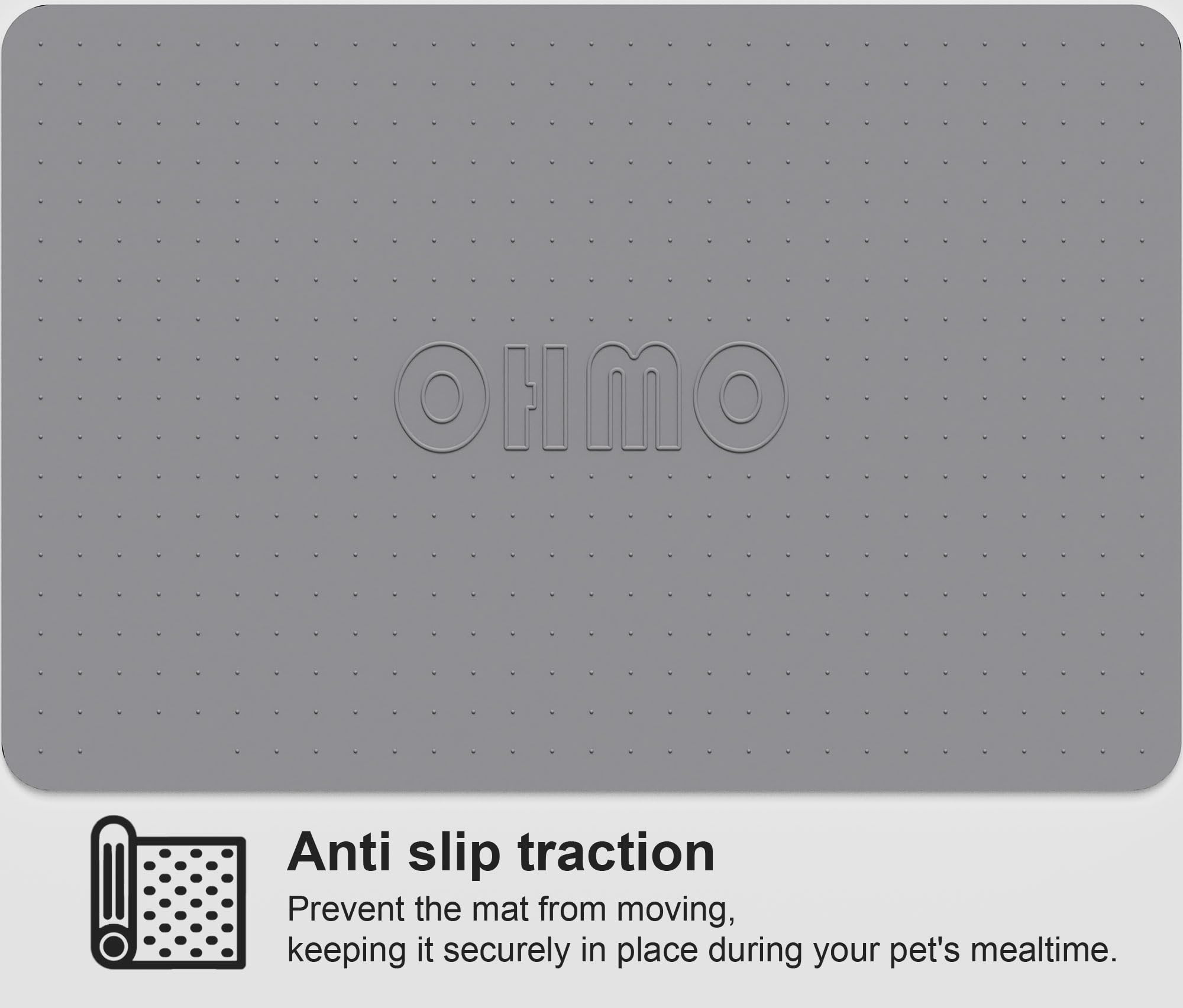 OHMO protección de piso para comida y agua, mantiene las zonas limpias.