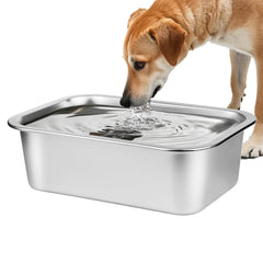 Ohtomber cuenco agua grande acero inoxidable para perros grandes, duradero y seguro