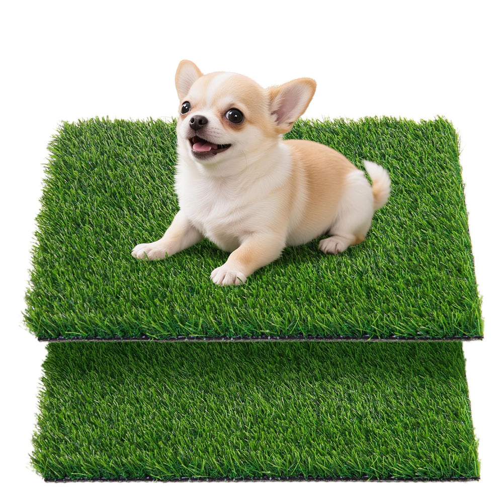 Pasto artificial de Oiyeefo para perros en bandeja de entrenamiento, práctico para interiores.
