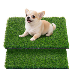 Pasto artificial de Oiyeefo para perros en bandeja de entrenamiento, práctico para interiores.