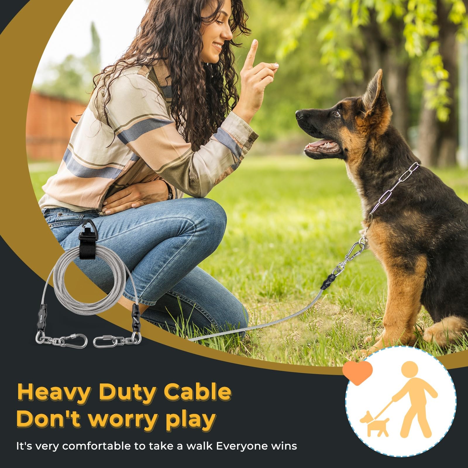 Ojomow cable para perro hecho a mano, control de calidad.