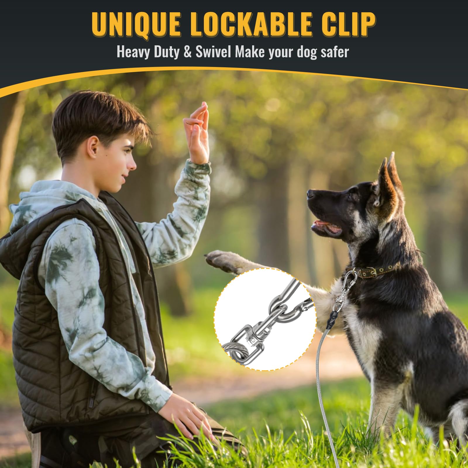 Ojomow diseño anti-escapista para perro, mayor seguridad.