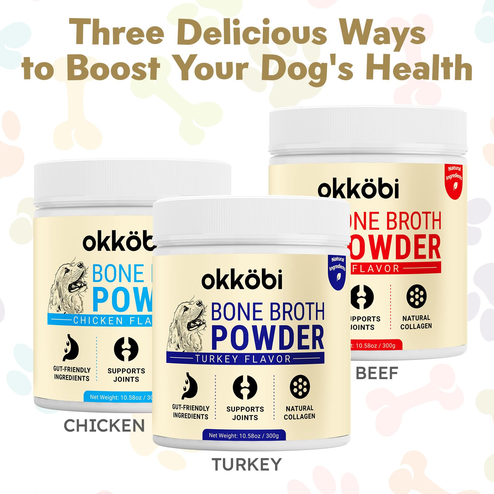 OKKÖBI Cubos de caldo de pavo para snack frío