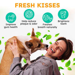 OKKÖBI Polvo dental para perros aliento fresco gracias a la menta.