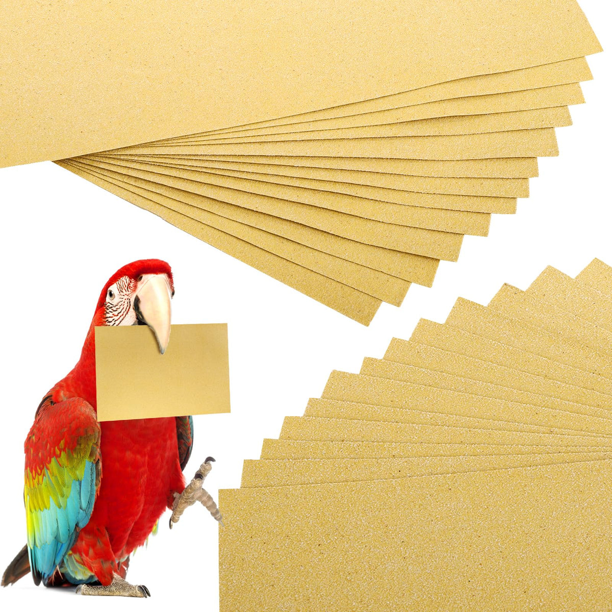 Okllen papel de grava para jaula de aves 11x17, ajuste preciso y limpieza fácil.