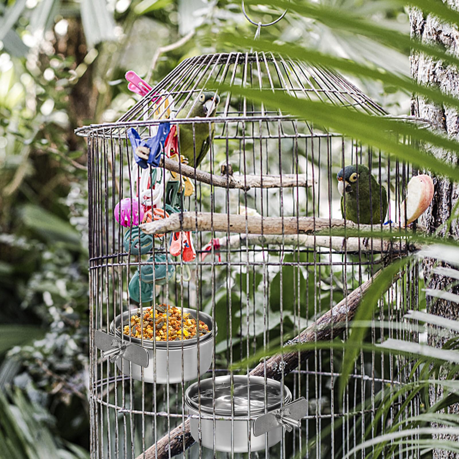 Okllen tazones alimentacion aves compatibles con múltiples jaulas
