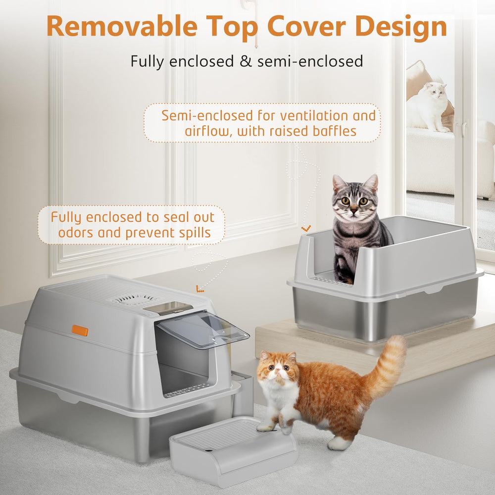 OKSOTY caja XL ofrece espacio amplio para gatos grandes y comodidad.