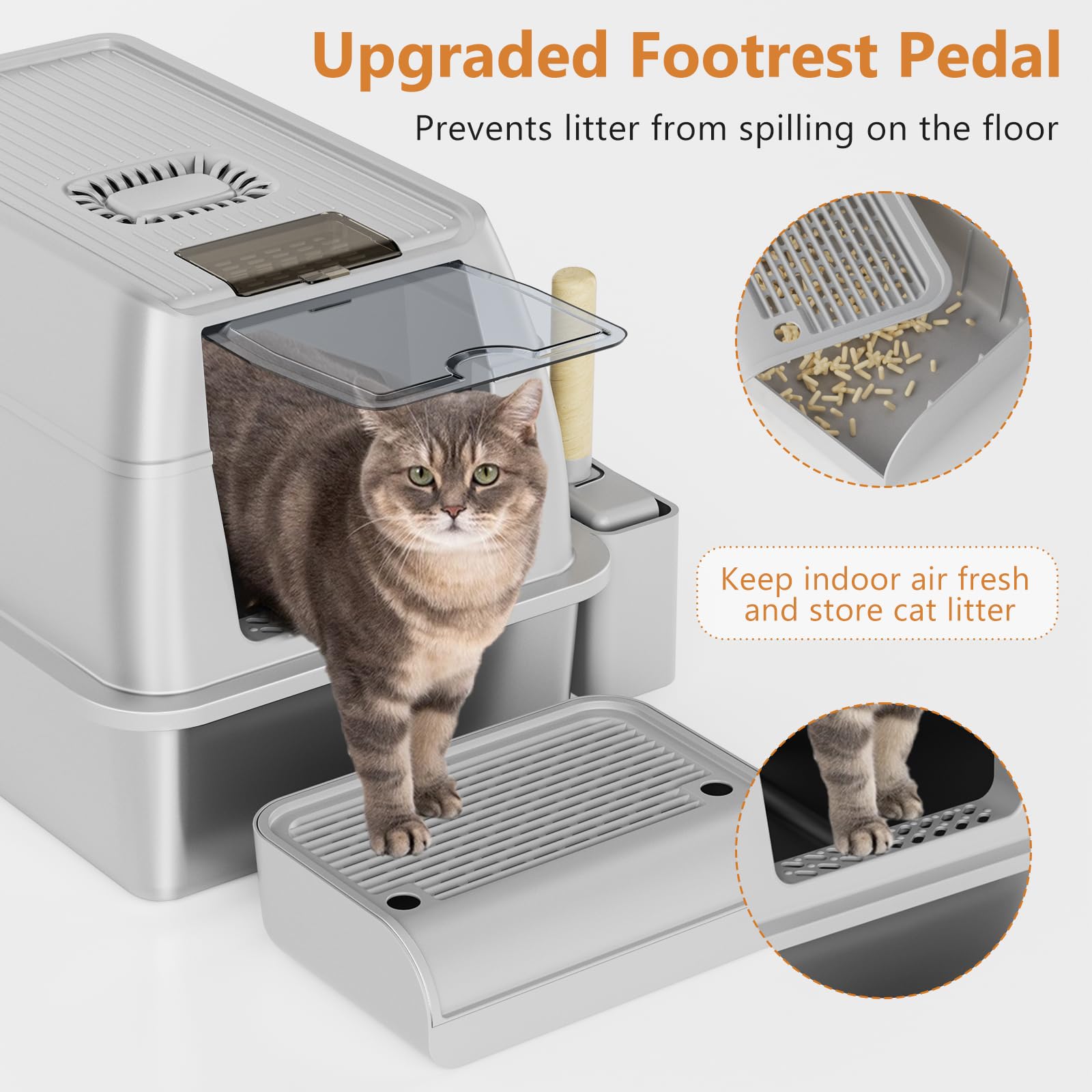 OKSOTY borde elevado facilita acceso a gatos de patas cortas.