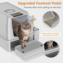 OKSOTY borde elevado facilita acceso a gatos de patas cortas.