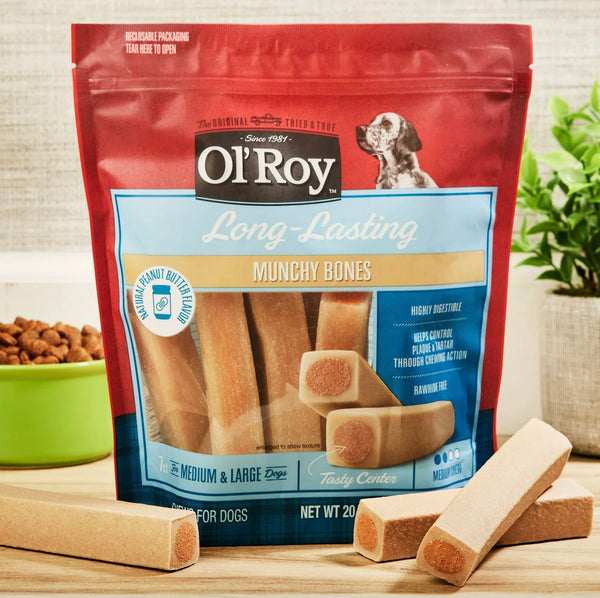 Hueso masticable para perros medianos y grandes