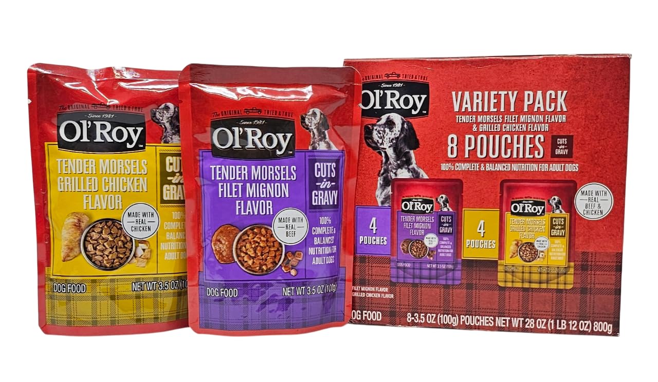 Ol' Roy paquete-variedad bocaditos tierno filet mignon, opción sabrosa para la comida diaria.
