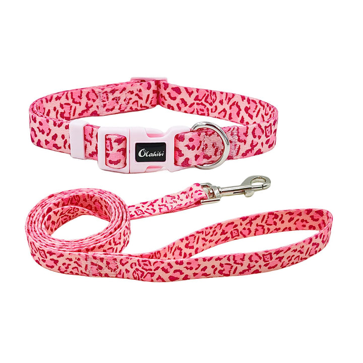 Olahibi collar para perro Leopardo, diseño elegante para paseos diarios.