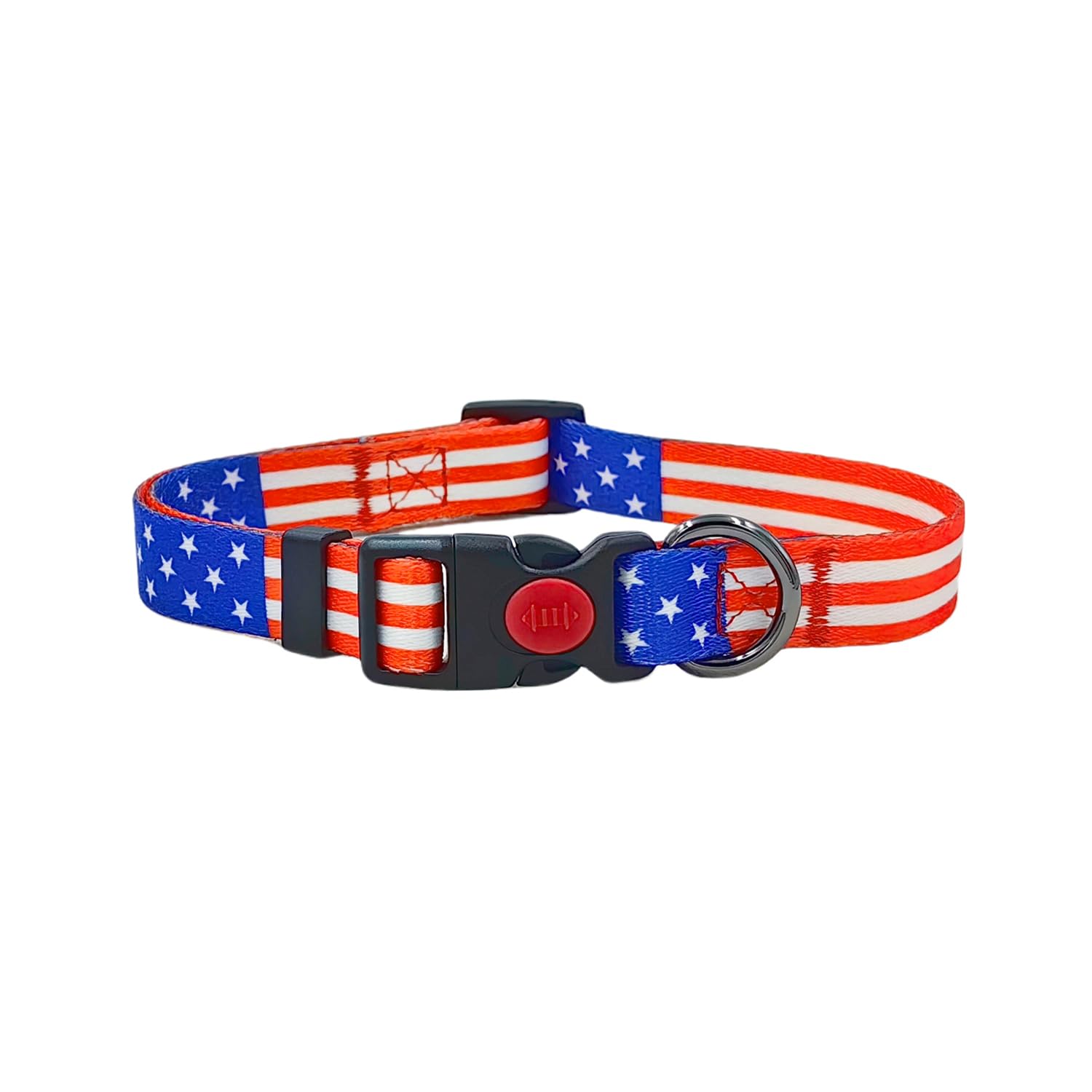 Olahibi correa para perro con bandera estadounidense, diseño reversible para estilos variados.