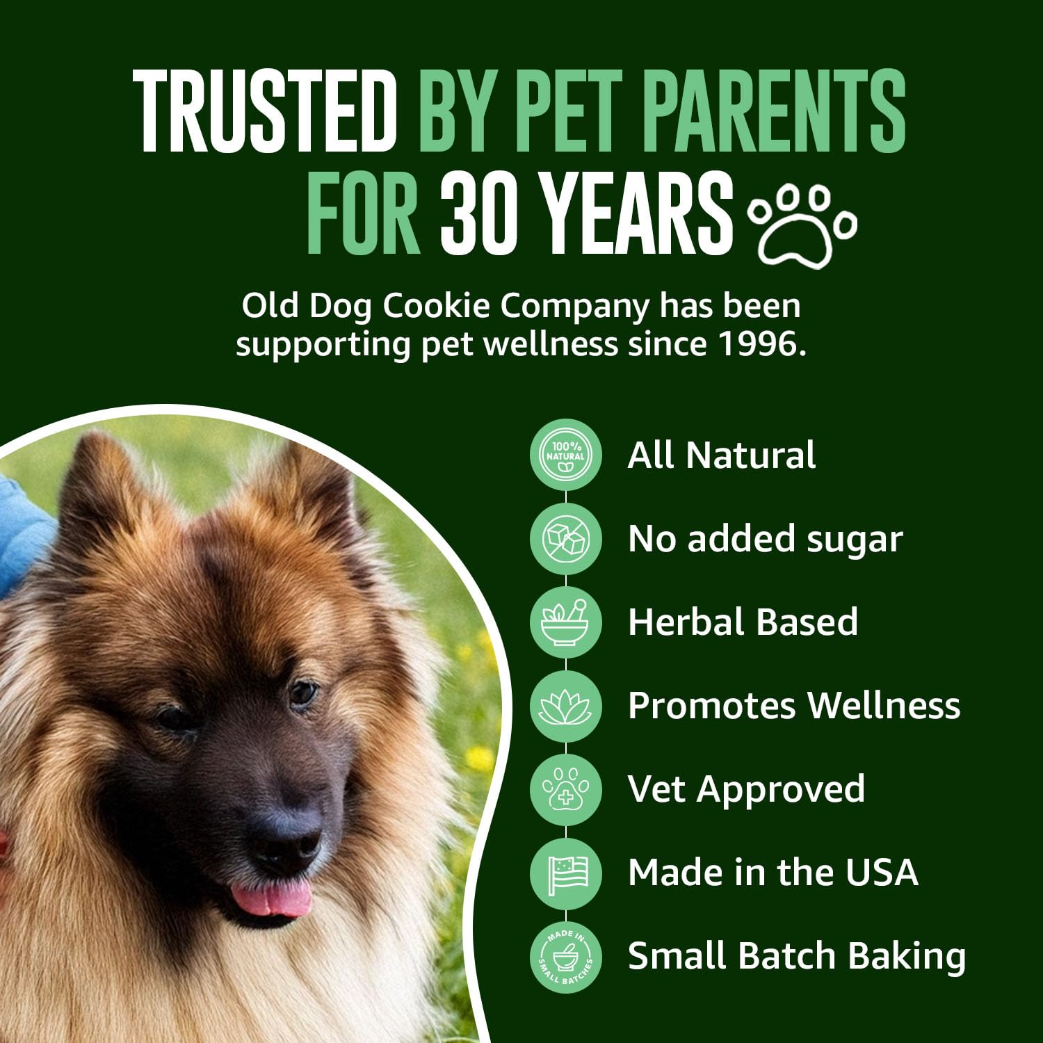 Old Dog Cookie Company sin azúcar añadida ni conservantes