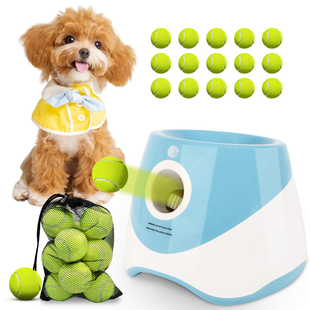 OLenyer lanzador automático de bolas para perros en funcionamiento