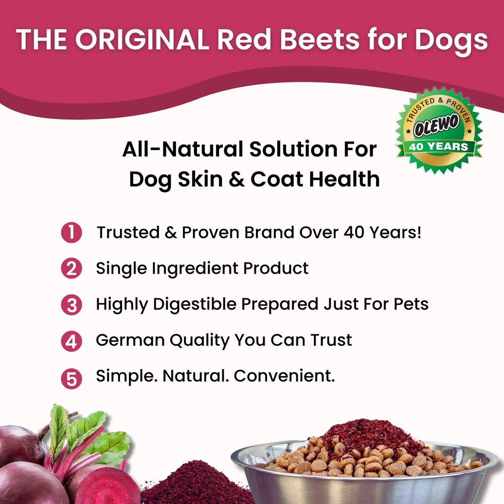 Mezcla de remolacha roja en comida para perros, nutrición mejorada