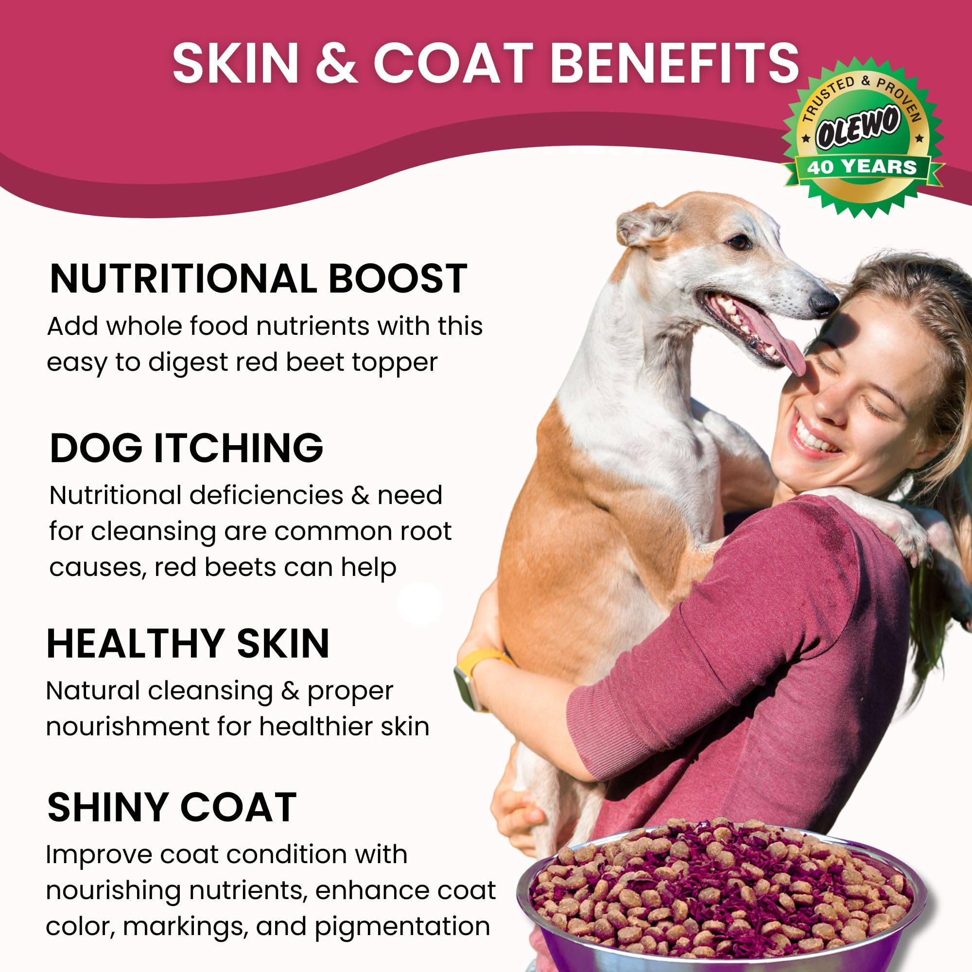 Remolacha roja para perros, apoyo digestivo suave
