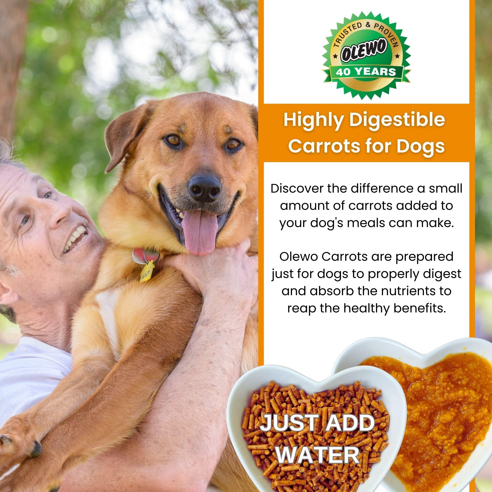 Olewo Zanahorias Originales para Perros: cuidado del pelaje y piel saludable