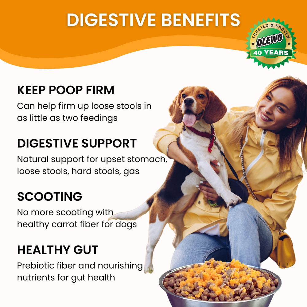 Olewo Zanahorias Originales para Perros: topping sabroso para comida seca