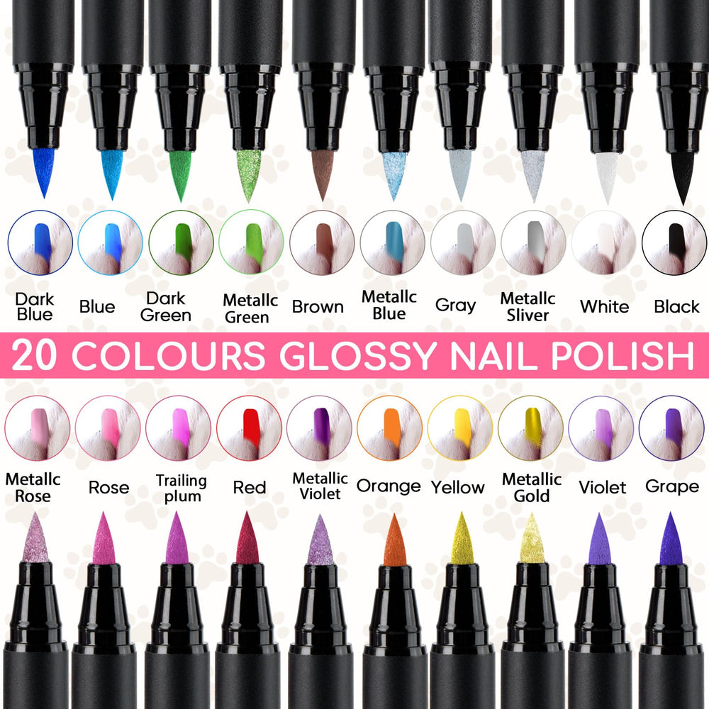 OLINGYOU: esmalte para uñas de perro en colores mate brillantes.