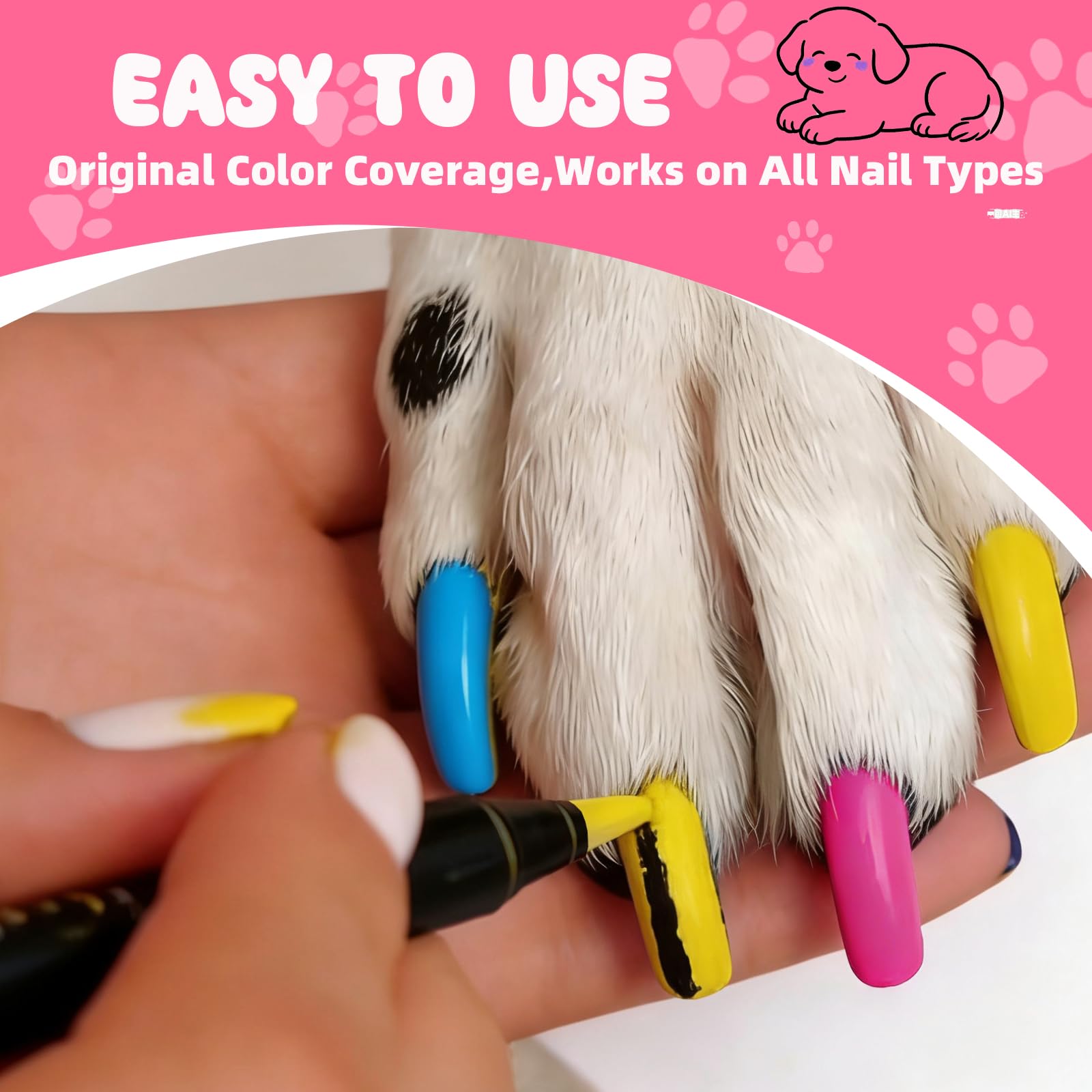 OLINGYOU esmalte para uñas de perro estilo DIY para diseños divertidos