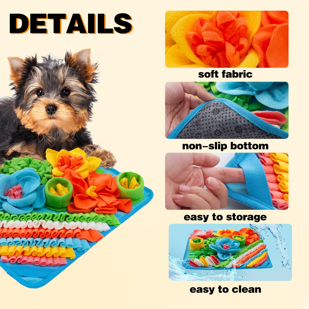 Oliumt Snuffle Mat para gatos en azul, estimula búsqueda de comida y calma