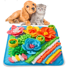 Oliumt Snuffle Mat para perros en azul, fomenta exploración olfativa y juego suave