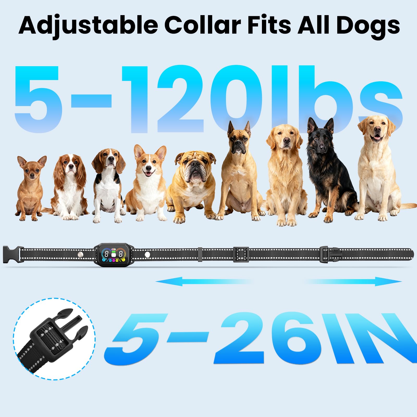 Ollapet collar con pantalla a color para monitorear entrenamiento y estado