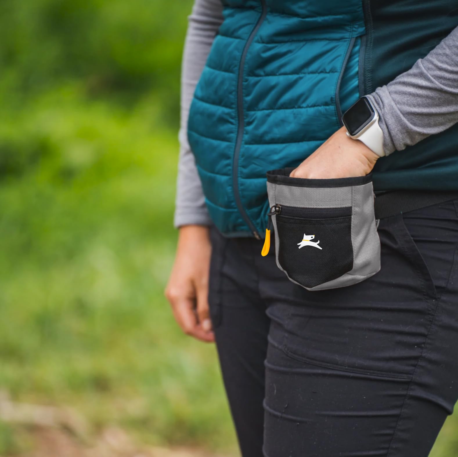 OllyDog bolsa de premios con cinturón ajustable para entrenamiento cómodo.
