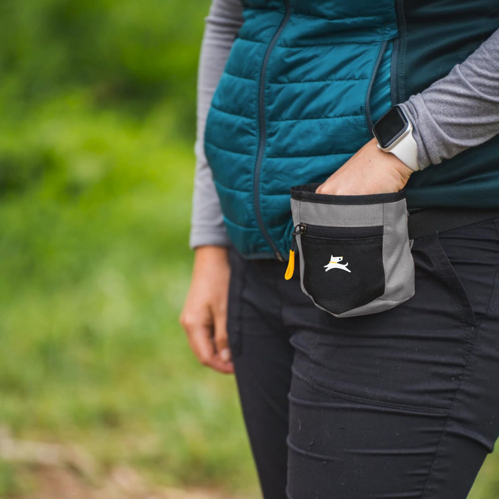 OllyDog bolsa de premios con cinturón ajustable para entrenamiento cómodo.