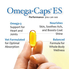 Omega Caps ES: botella de cápsulas suaves para uso diario.