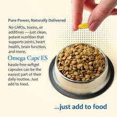Omega Caps ES: caja del producto en mesa.