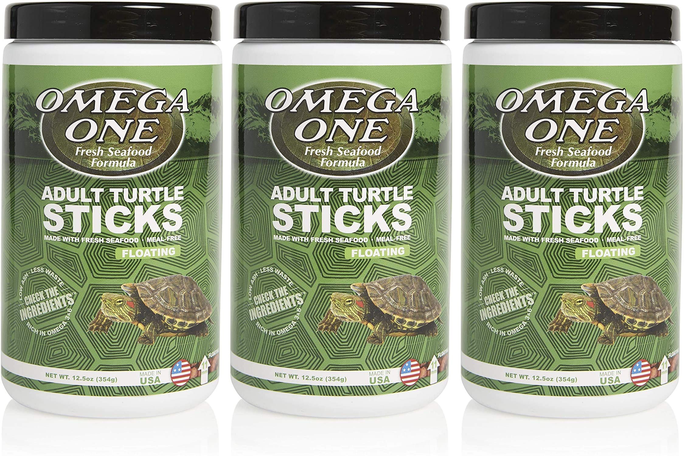 Omega One bastones tortuga adulta 12-5oz para nutrición equilibrada