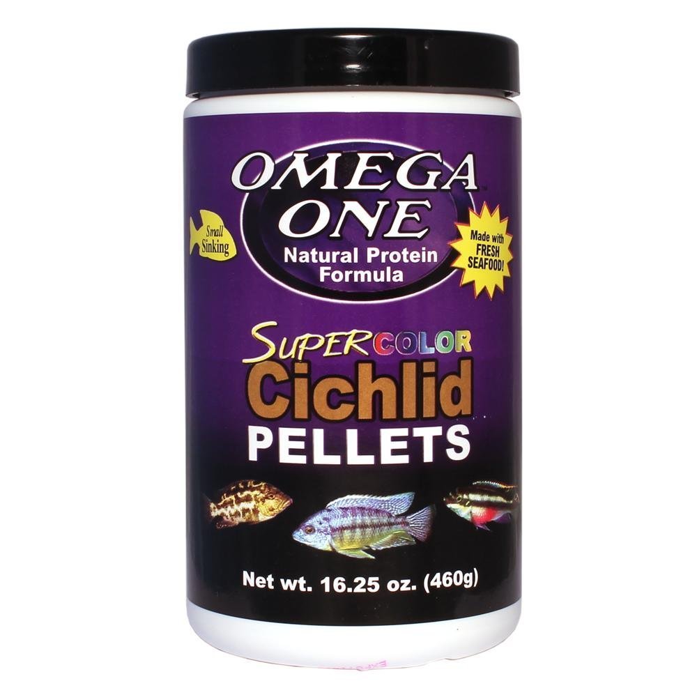 Omega One Pellets Ciclidos Color 2mm: promueven color vibrante y agua más limpia para el acuario.