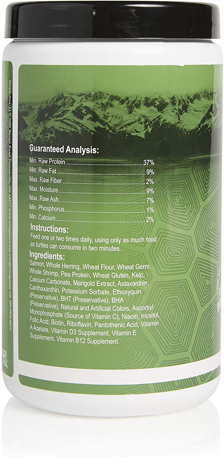 Omega One pigmentos naturales para colores vivos en tortugas