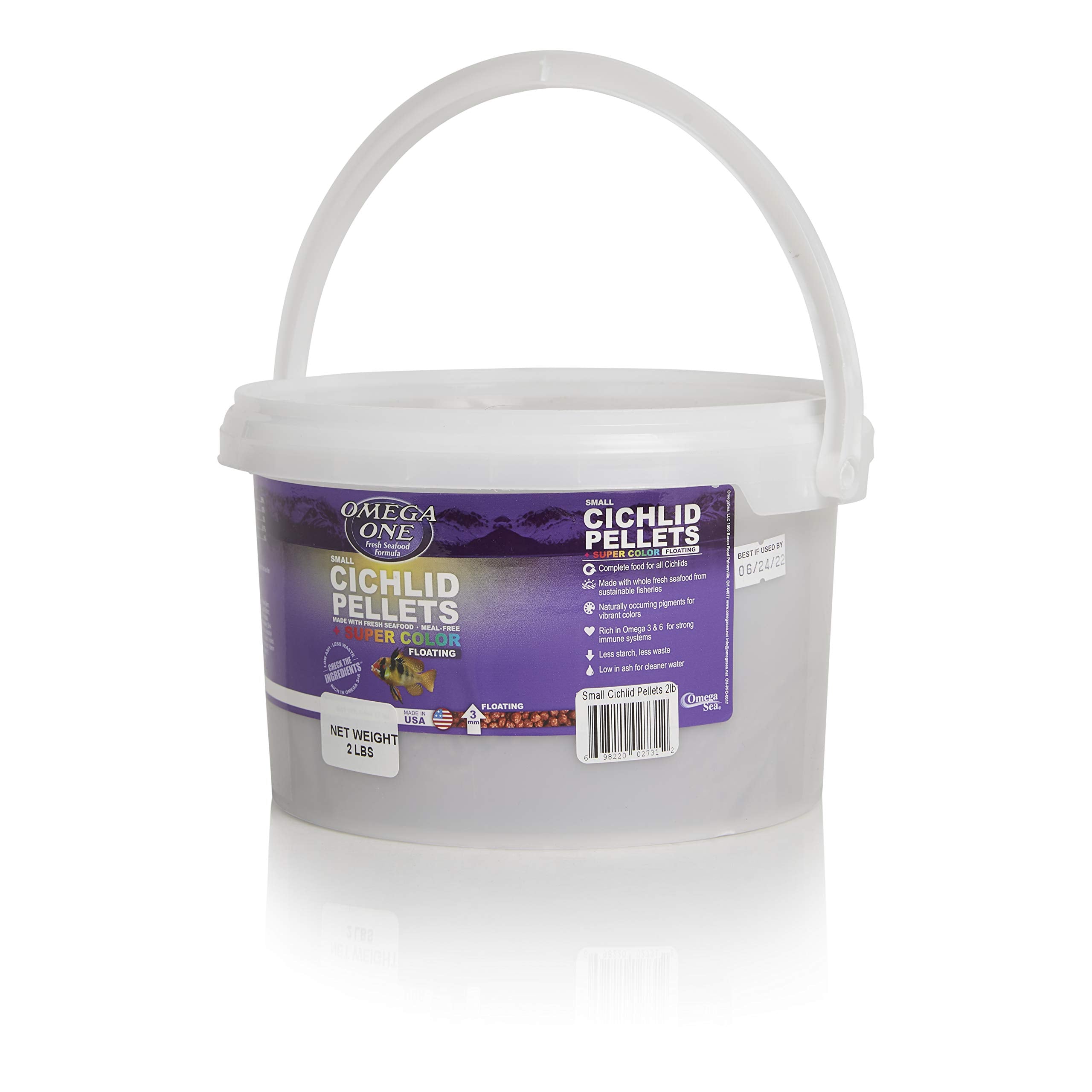 Ingrediente salmón en Omega One, primer ingrediente para colores naturales en cíclidos.