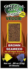 Omega One Super Veggie alga marrón hojas marrones cortadas para snack