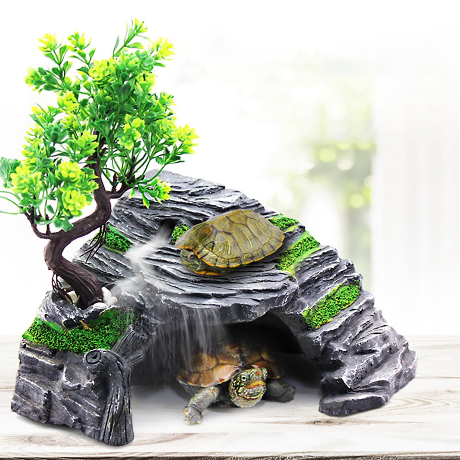 Humedificador OMEM para terrario, mantiene humedad adecuada para reptiles.