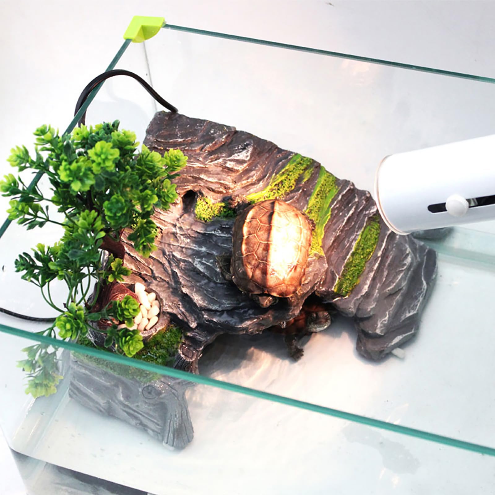Plataforma OMEM de descanso para reptiles, ayuda a tomar calor de forma natural.