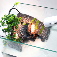 Plataforma OMEM de descanso para reptiles, ayuda a tomar calor de forma natural.