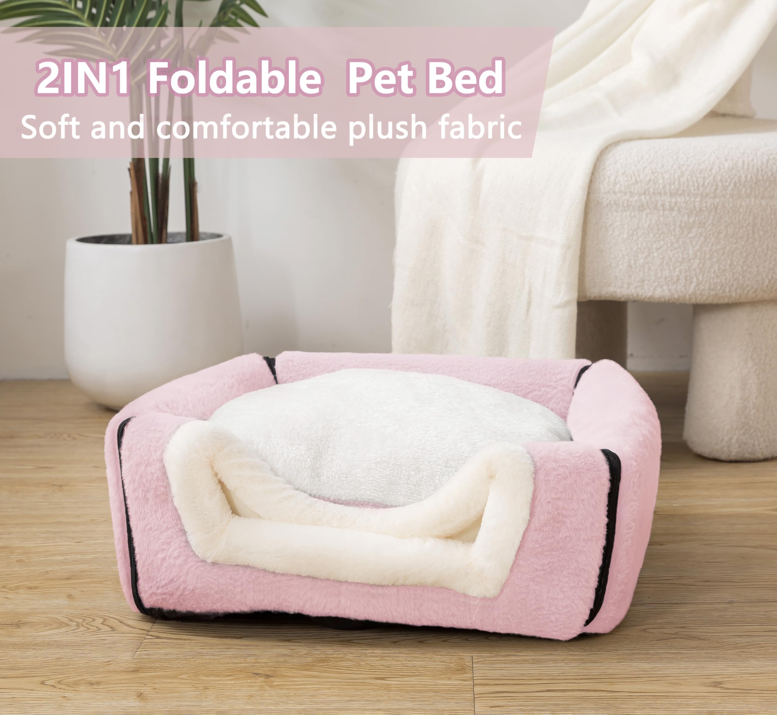 Base antideslizante e impermeable de OMIVIER para cama de mascota.