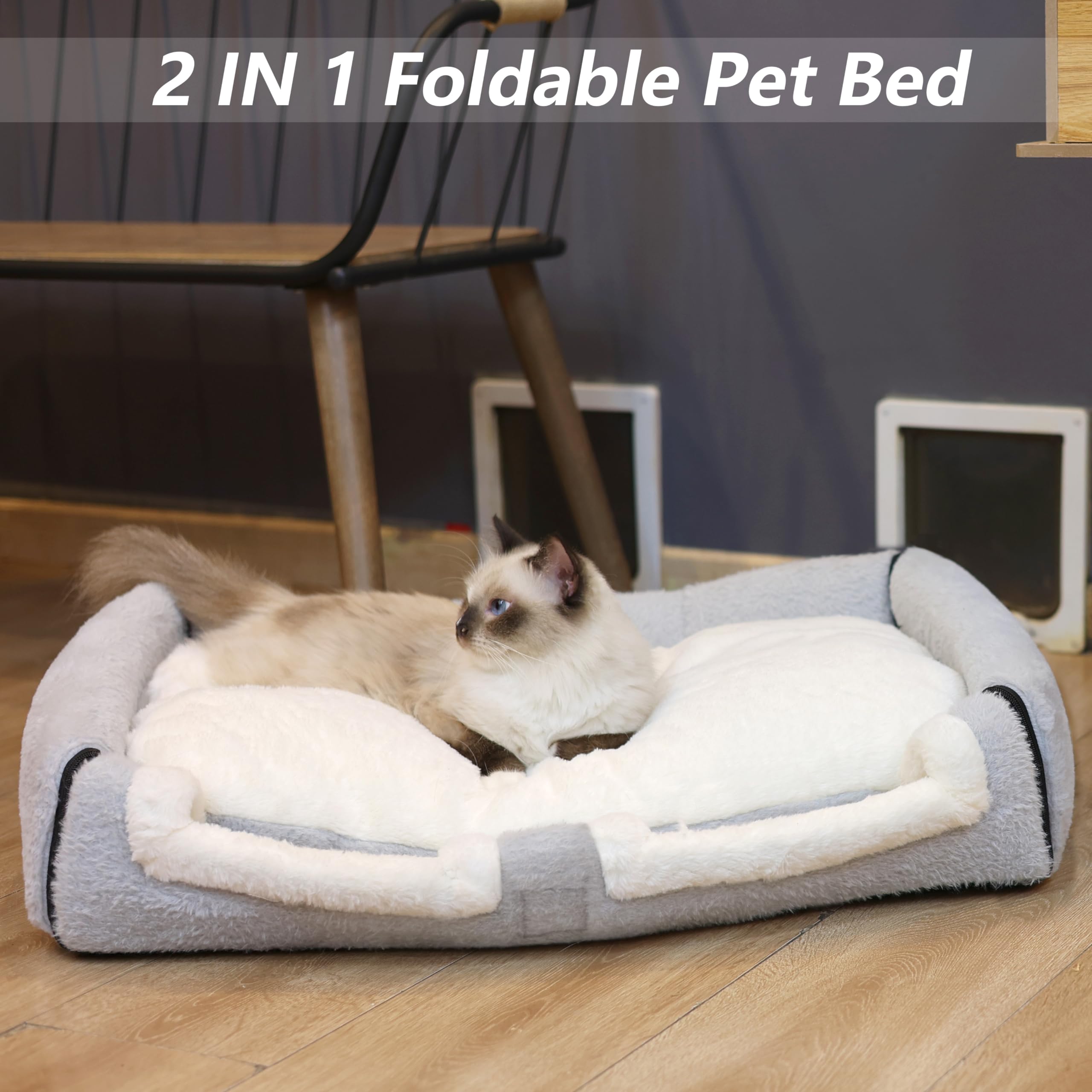 OMIVIER cama-gato-interior: amplio espacio para dormir y descansar